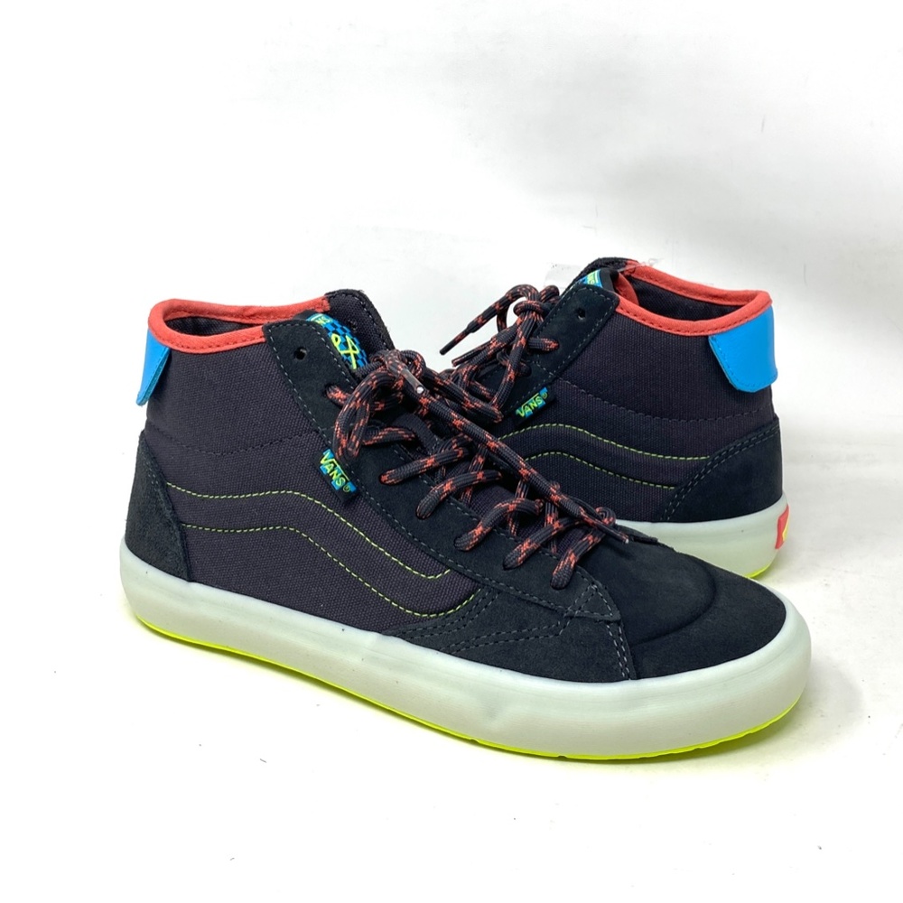 VANS The Lizzie Shoe Canvas Suede Sneakers Gray Multi Women's Skate VN0A4BX1BGG - Picture 8 of 11